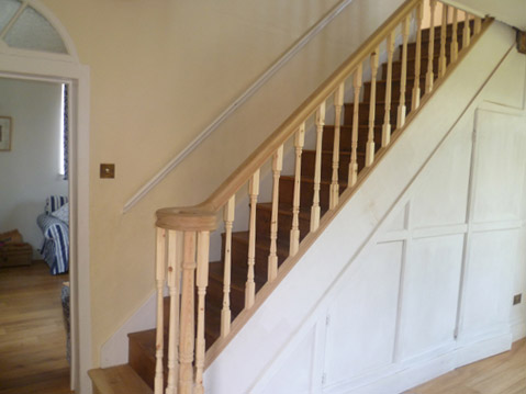 Stair railing and spindles