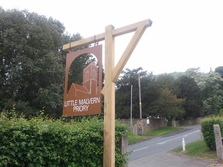 little malvern priory sign by carpentry contracts malvern